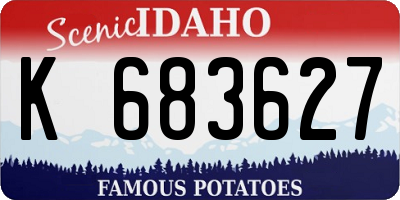 ID license plate K683627