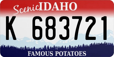 ID license plate K683721