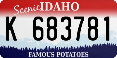 ID license plate K683781