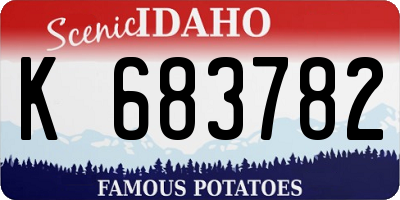 ID license plate K683782