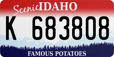 ID license plate K683808