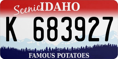 ID license plate K683927