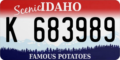 ID license plate K683989