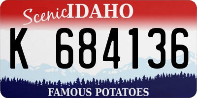 ID license plate K684136