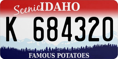 ID license plate K684320