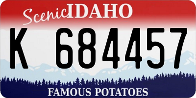 ID license plate K684457