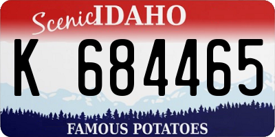 ID license plate K684465