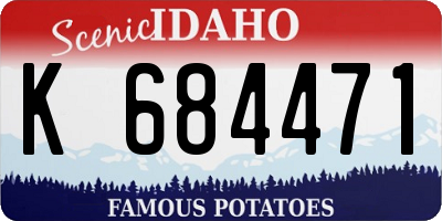 ID license plate K684471