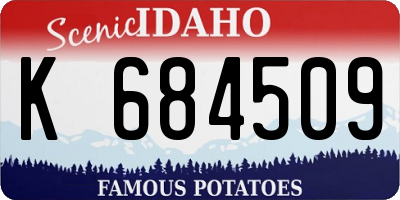 ID license plate K684509