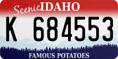 ID license plate K684553