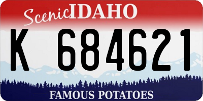 ID license plate K684621