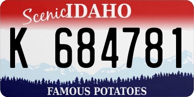 ID license plate K684781