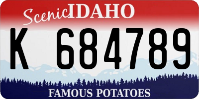 ID license plate K684789