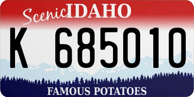 ID license plate K685010