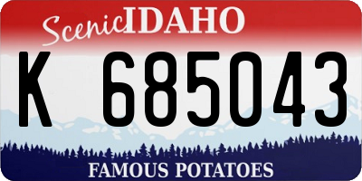ID license plate K685043