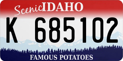 ID license plate K685102