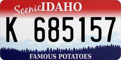 ID license plate K685157