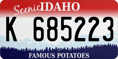 ID license plate K685223
