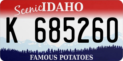 ID license plate K685260