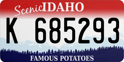 ID license plate K685293