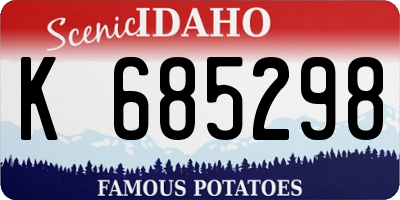ID license plate K685298