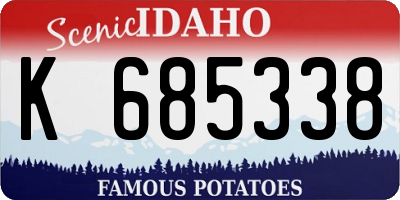 ID license plate K685338