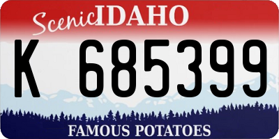 ID license plate K685399