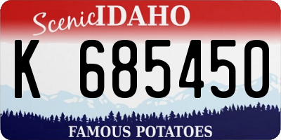 ID license plate K685450