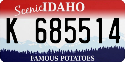 ID license plate K685514