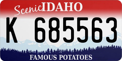 ID license plate K685563