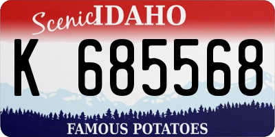 ID license plate K685568