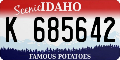ID license plate K685642