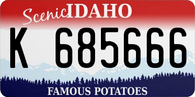 ID license plate K685666