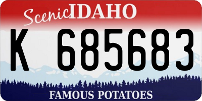 ID license plate K685683