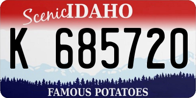 ID license plate K685720