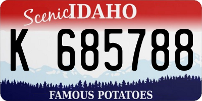 ID license plate K685788