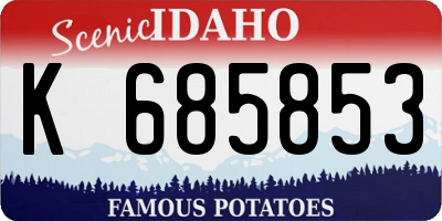 ID license plate K685853