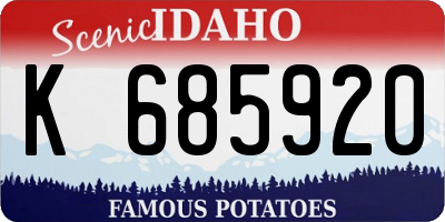 ID license plate K685920