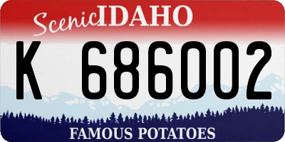 ID license plate K686002