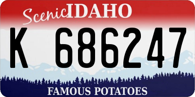 ID license plate K686247