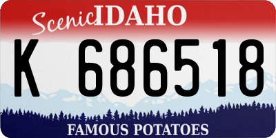 ID license plate K686518