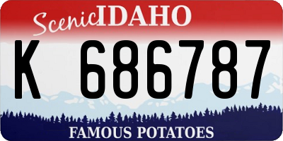 ID license plate K686787