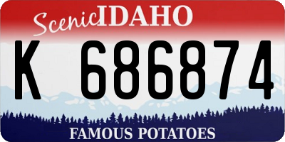ID license plate K686874