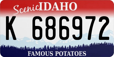 ID license plate K686972