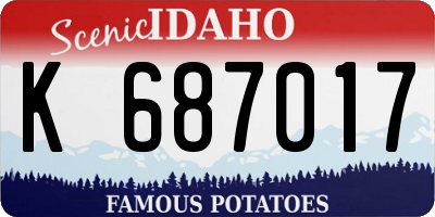 ID license plate K687017