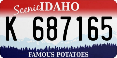 ID license plate K687165