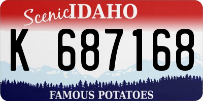 ID license plate K687168