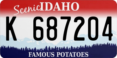ID license plate K687204