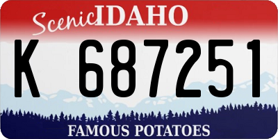 ID license plate K687251