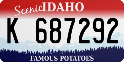 ID license plate K687292